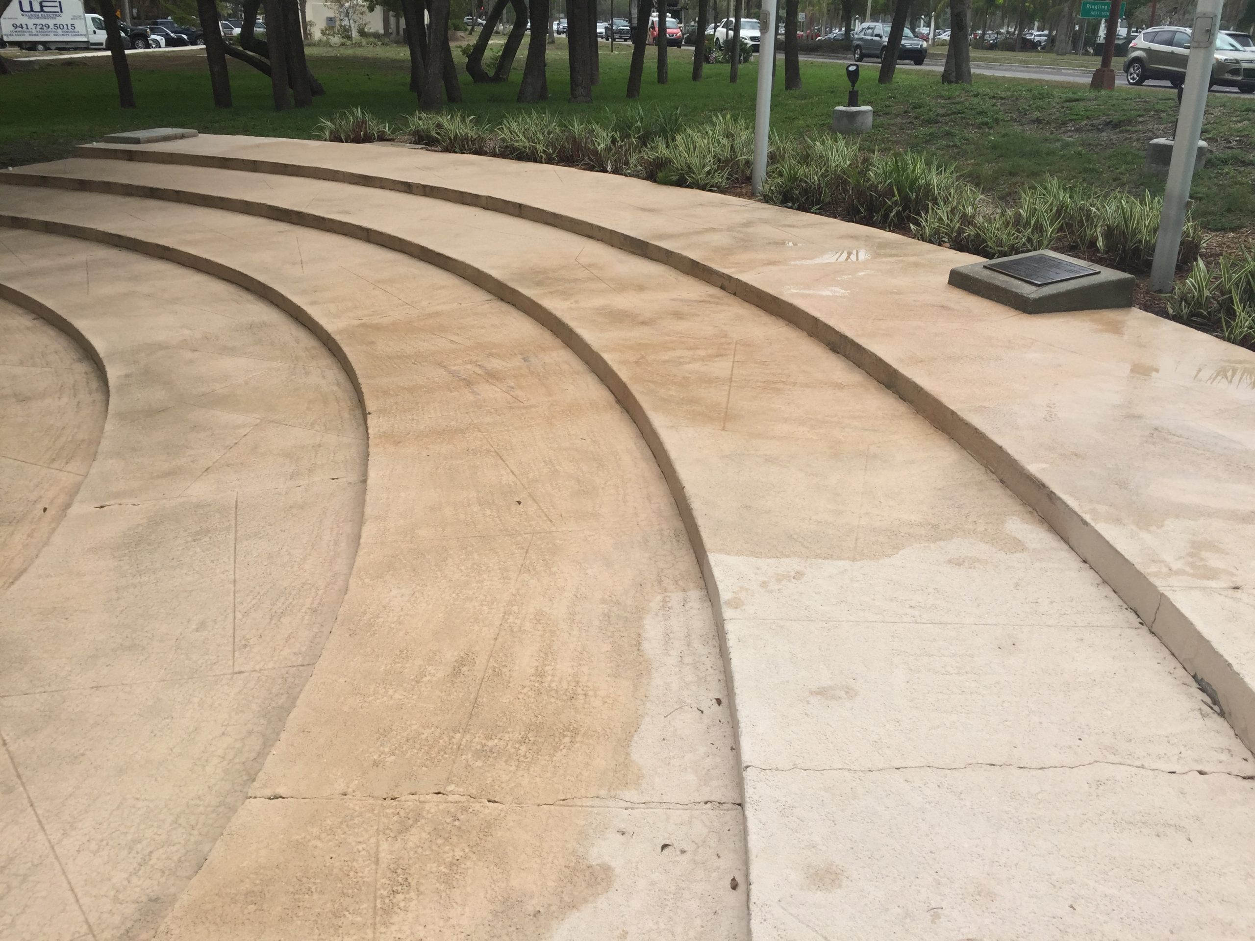 Walkway cleaned and restored by Gorilla Kleen professional pressure washing services Sarasota