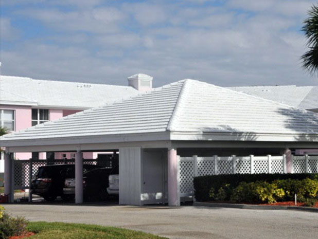 Roof shingles cleaned by Gorilla Kleen professional pressure washing services Sarasota