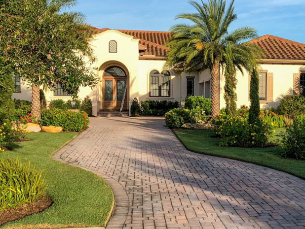 Pavers before Gorilla Kleen professional pressure washing and sealing Sarasota FL